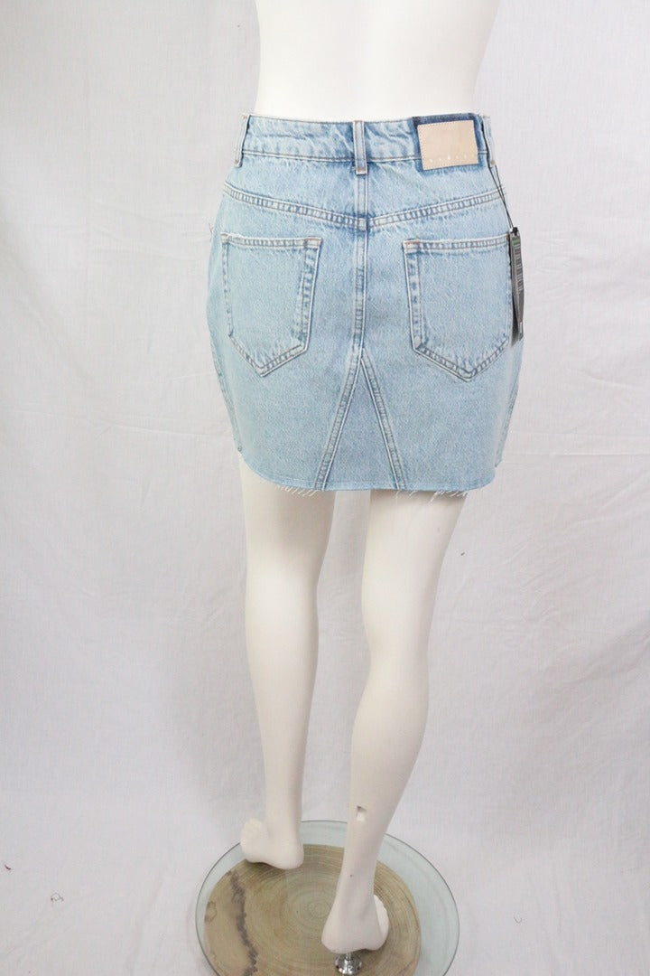 Mini Jupe En Jean Sisley Bleu Clair 38 Y2k Vintage 6
