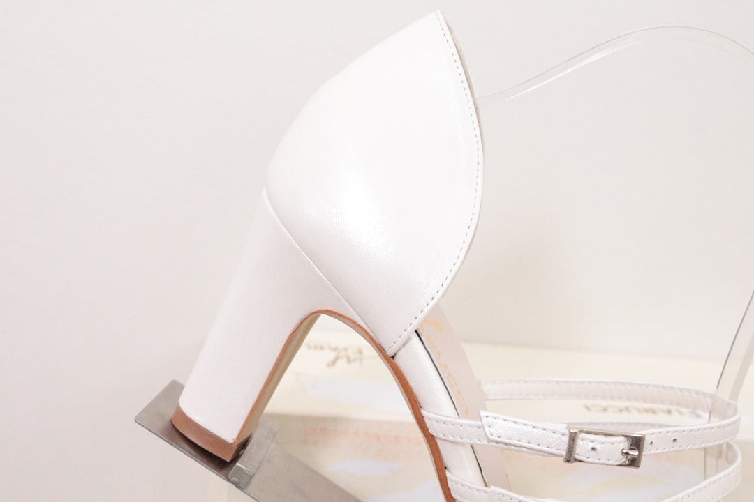 Escarpins de mariée Fiarucci en cuir blanc nacré taille 38.5 3