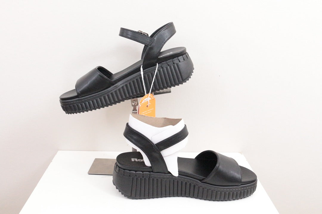 Sandales compensées Refresh simili cuir noir taille 36 4