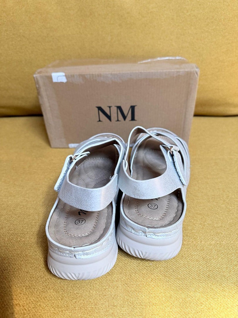 Sandales compensées femme Nm crème taille 37 5