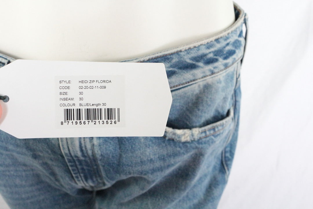 Jean Denham Heidi high rise straight fit bleu clair taille 30 Neuf avec étiquette vintage 90s 15