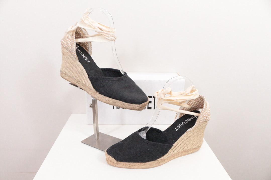 Espadrilles compensées Harcouet lacet noir 39 1