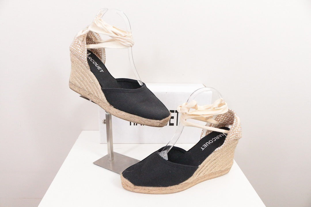 Espadrilles compensées Harcourt lacet noir 39 | Frippin'Dealz – photo 5