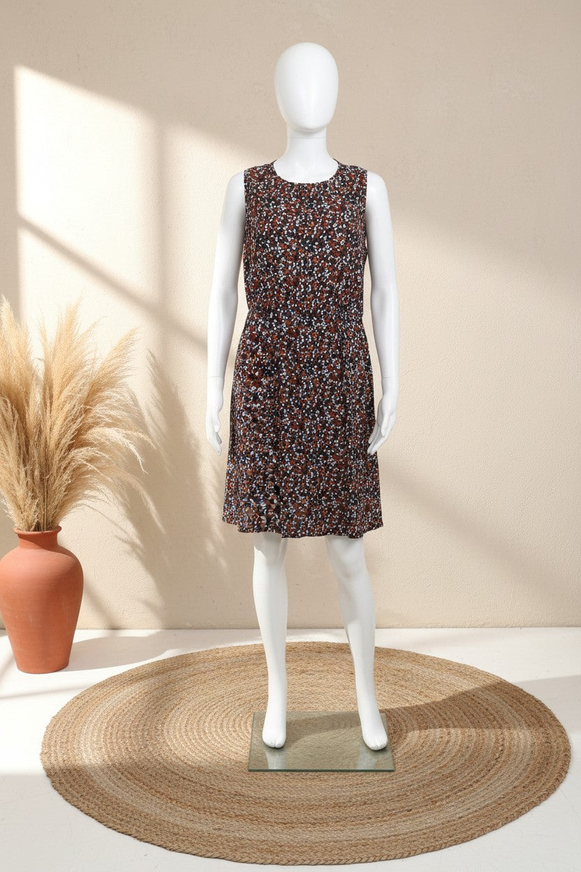 Robe T Essentials femme courte sans manches fleurs multicolore Xl
