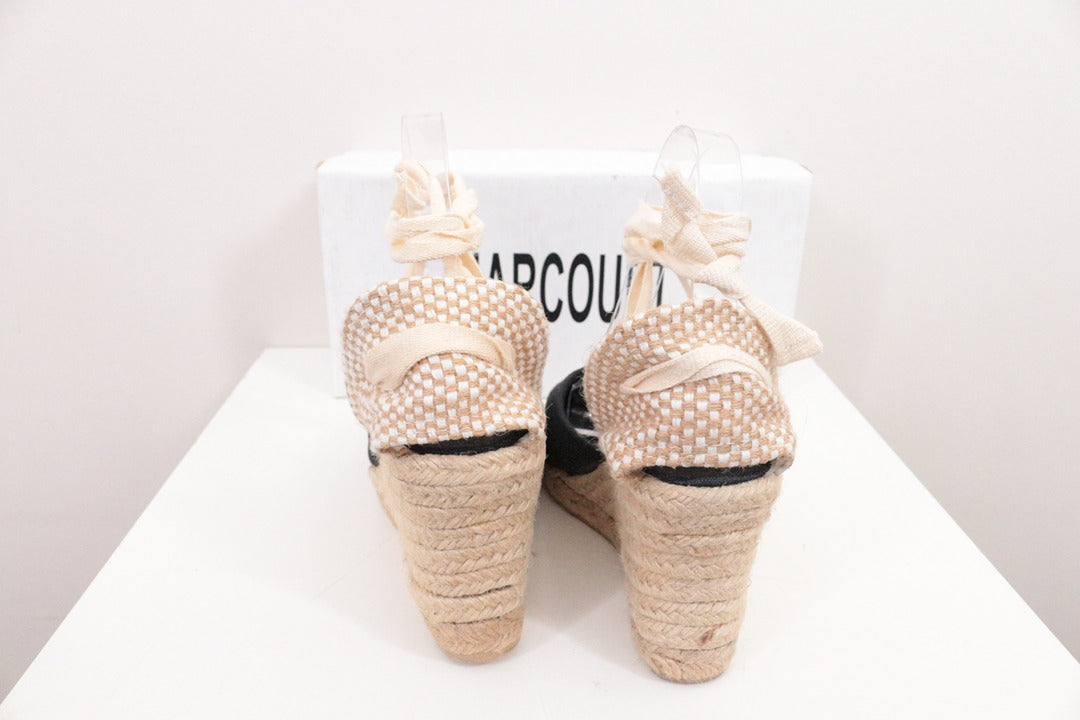 Espadrilles compensées Harcouet lacet noir 39 6
