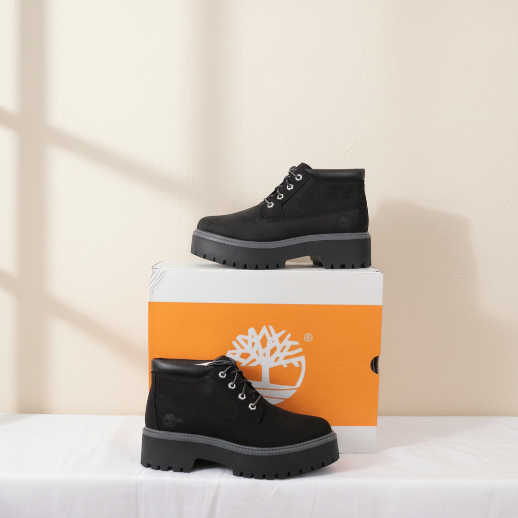 Timberland – Heritage Platform Chukka Schnürstiefeletten – Nubuk – Schwarz