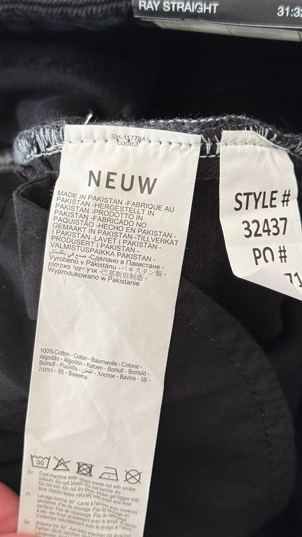 Jeans Droit Homme Neuw Noir W31 L32 Vintage 90s 9