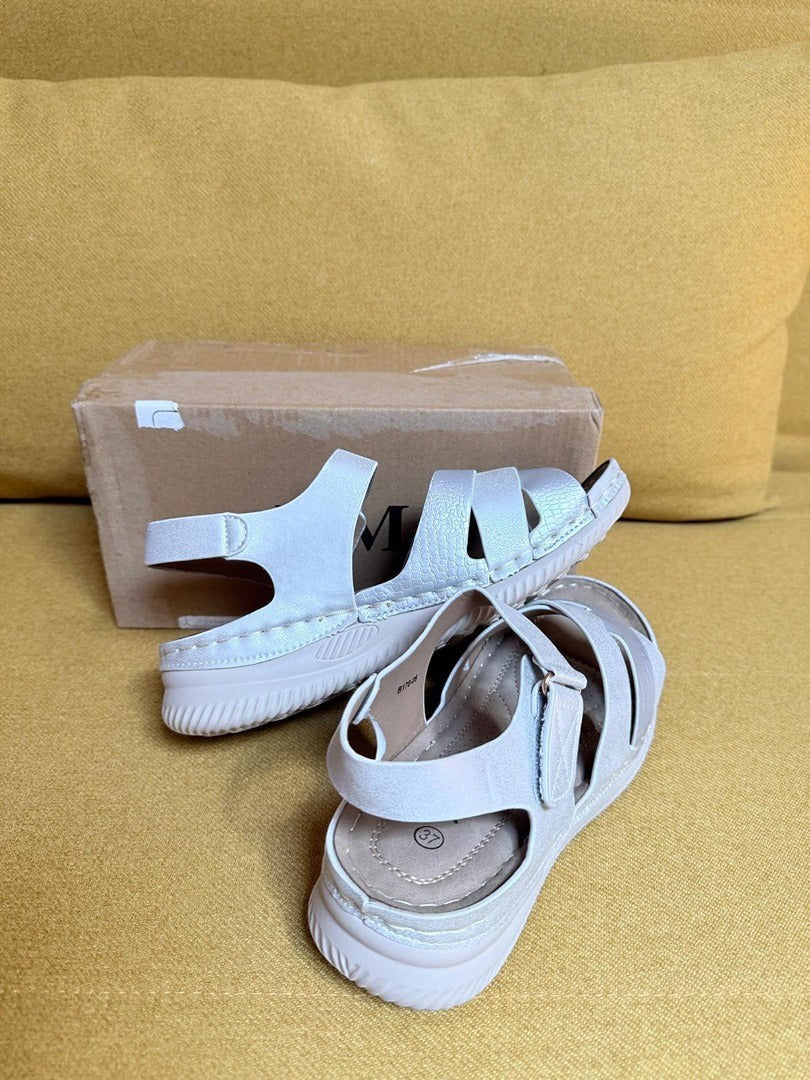 Sandales compensées femme Nm crème taille 37 6