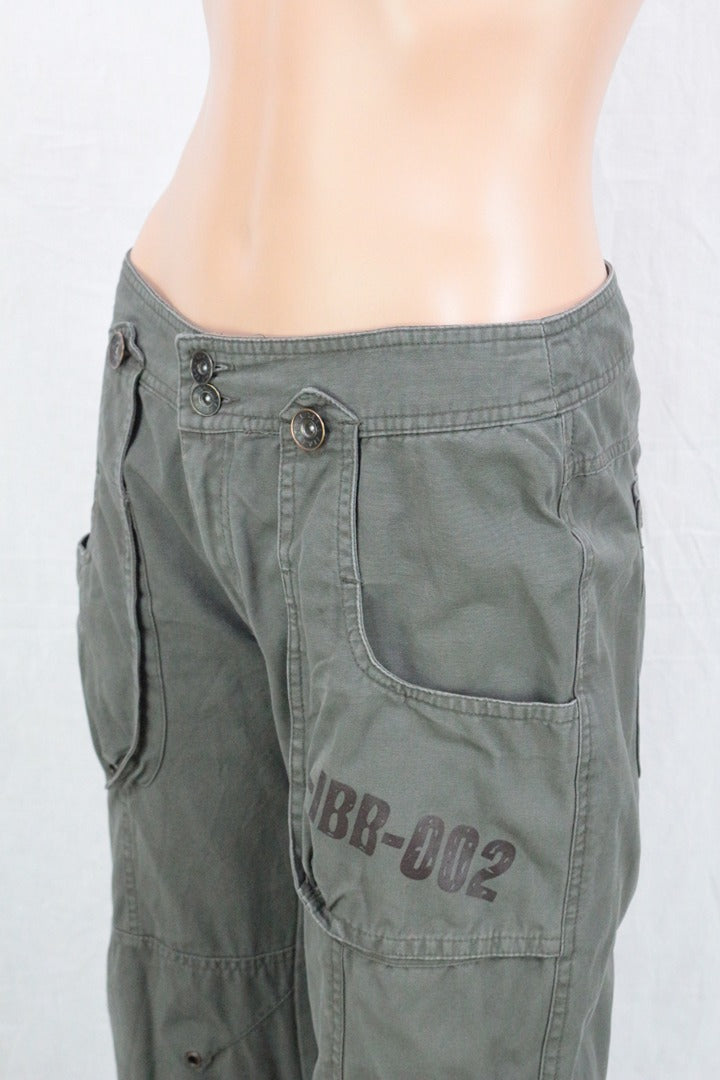 Pantalon cargo Lea L Moda coton kaki 40 style militaire 7