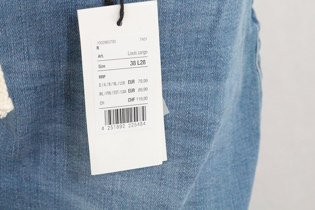 Jean Opus Louis Cargo bleu clair coton stretch taille 38 - Neuf 4