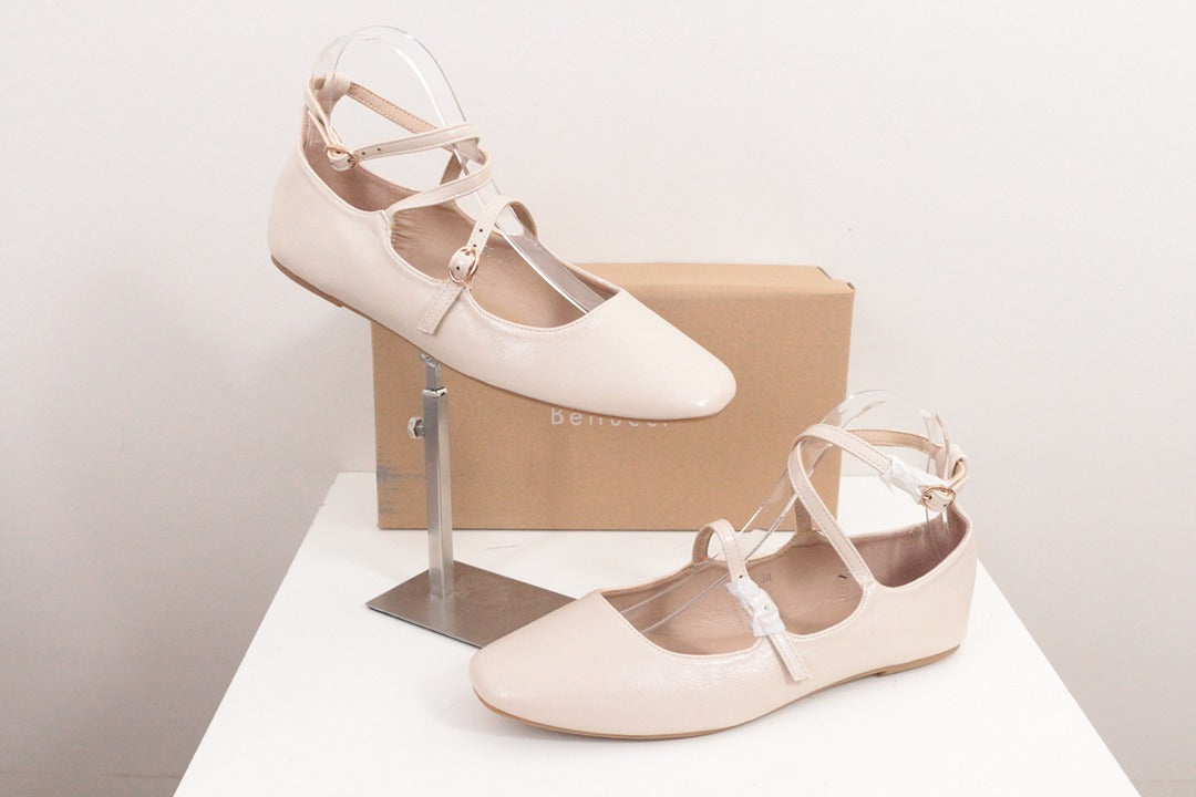 Bellucci Ballerines Mary Janes Crème 38 Neuves 1