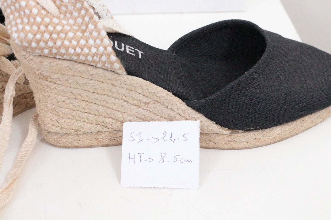 Espadrilles compensées Harcouet lacet noir 39 7