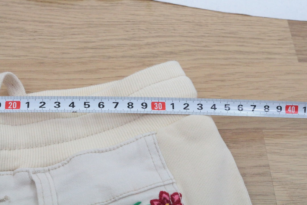 Pantalon jogger Desigual beige brodé fleurs taille Xs neuf 13