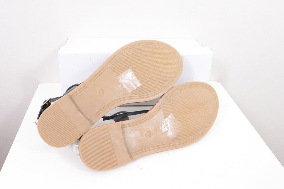 Sandales plates Lov'it simili cuir noir 38 5