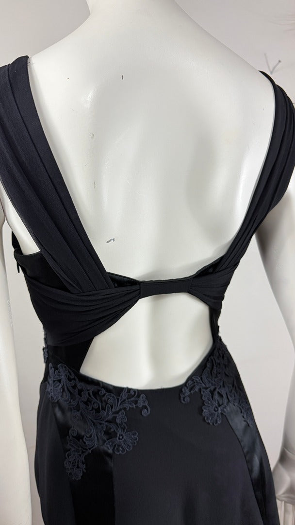 Robe noire Karen Millen dentelle gothique coquette chic 36 3