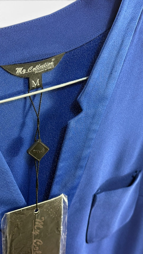 Robe Droite Bleu Cobalt My Collection M Chic 12