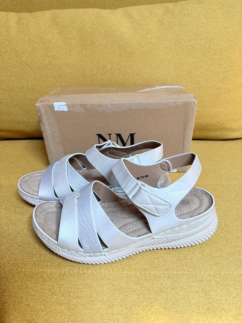 Sandales compensées femme Nm crème taille 37 3