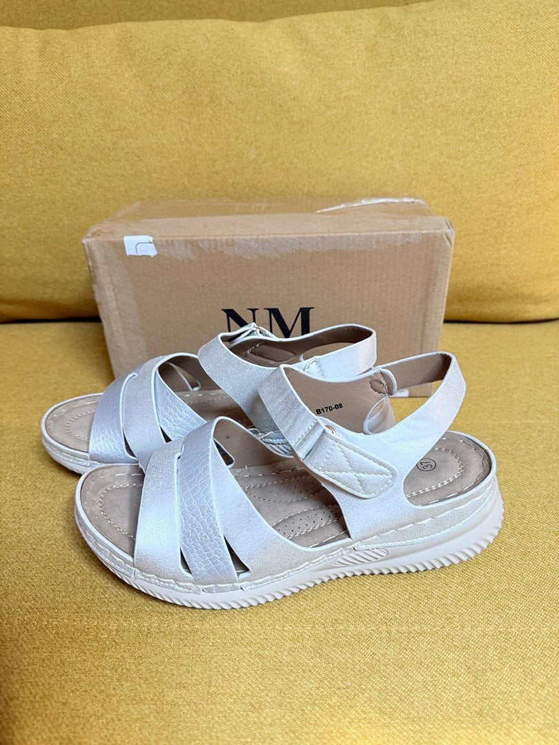 Sandales compensées femme Nm crème taille 37 4