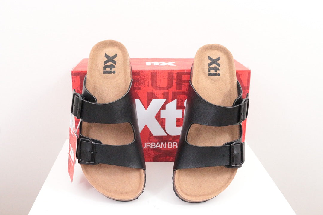 Xti Sandales Mules Simili Cuir Noir 41 Neuves 16