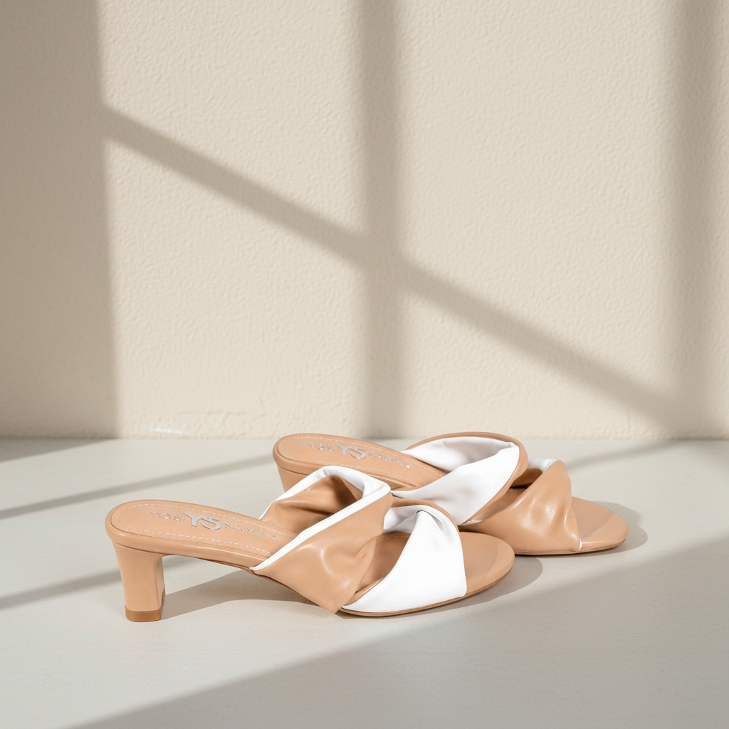 Yosi Samra – Mules mit Absatz Rowan – Kunstleder – Creme, Beige