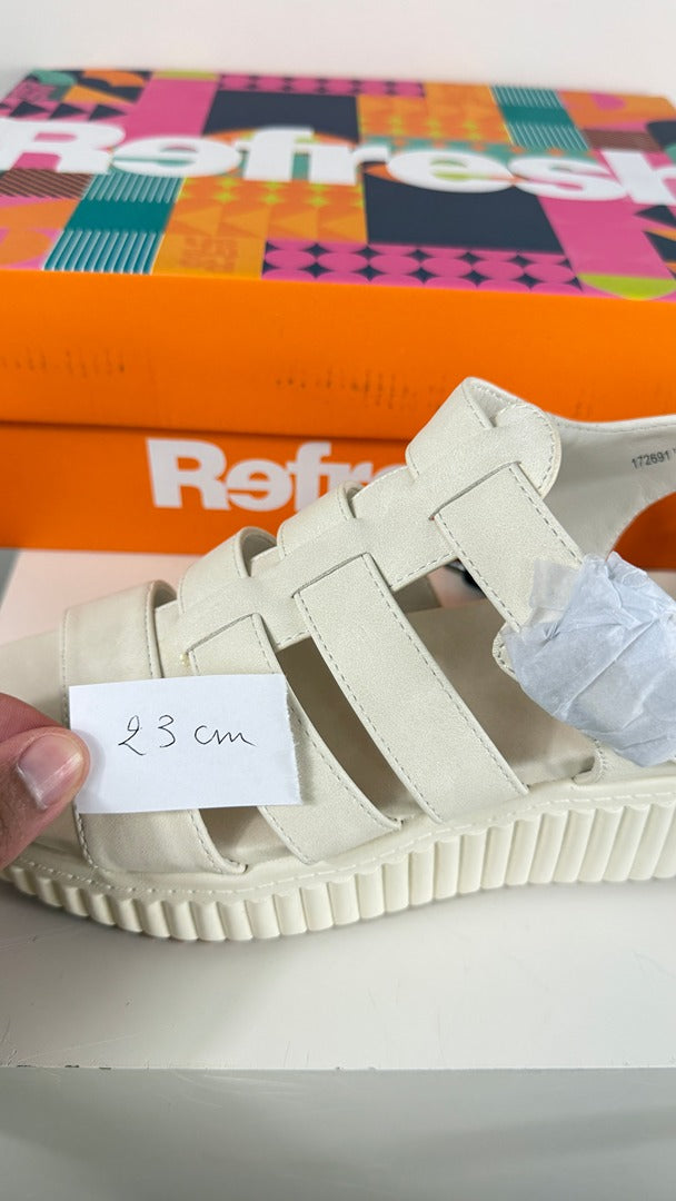 Sandales plateforme Refresh en simili cuir blanc taille 36 neuves 6