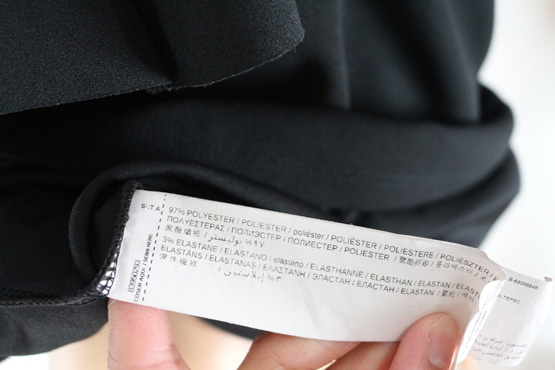 Robe courte Mango noire à volants taille S élégante chic 7