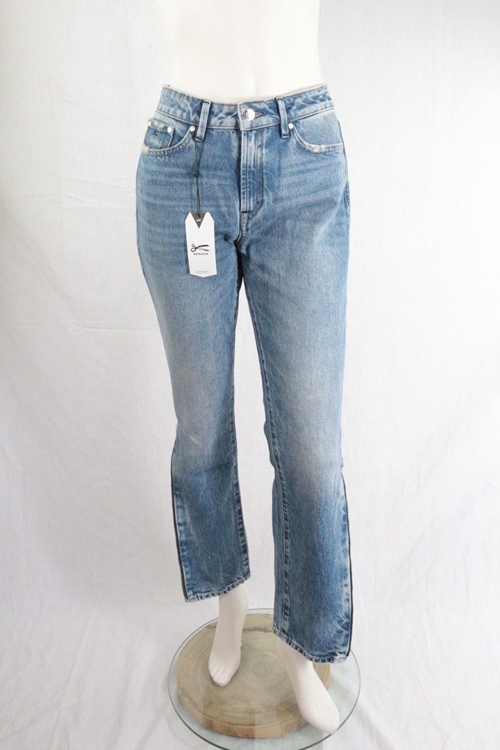 Jean Denham Heidi high rise straight fit bleu clair taille 30 Neuf avec étiquette vintage 90s 1