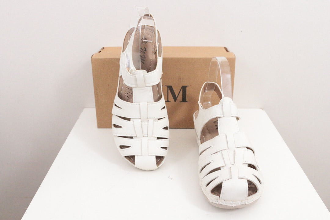 Sandales confort Nm simili cuir blanc 37 4