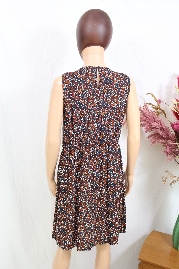 Robe T Essentials femme courte sans manches fleurs multicolore Xl 7