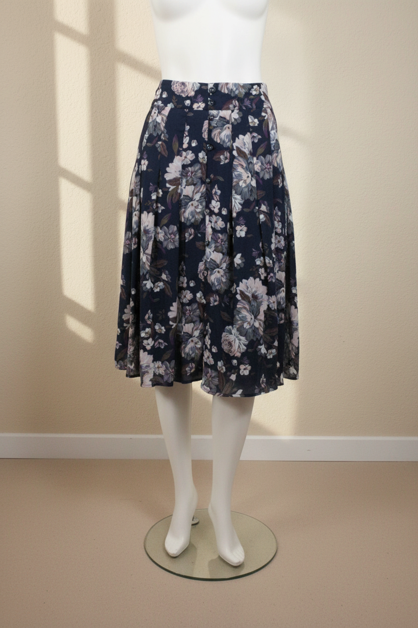 Damart Jupe mi-longue Polyester Bleu XXL  Très bon état