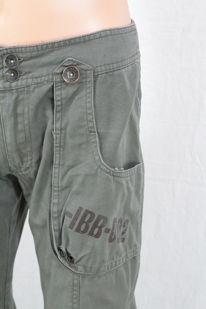 Pantalon cargo Lea L Moda coton kaki 40 style militaire 2