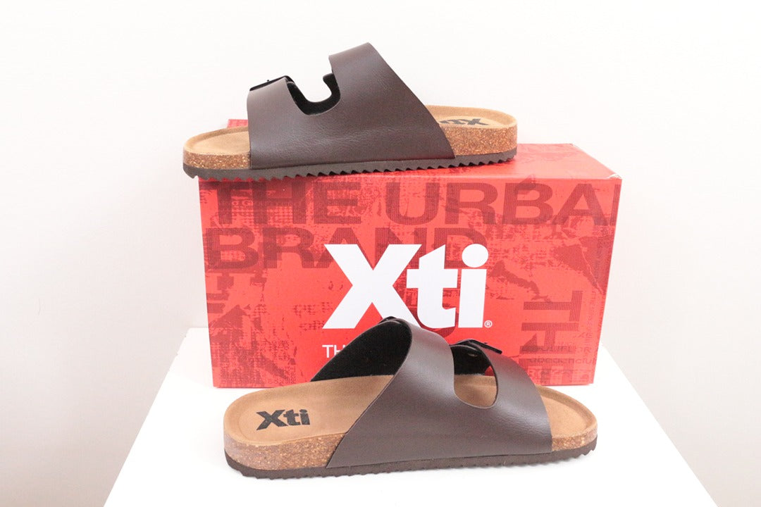 Xti Sandales Mules Simili Cuir Noir 41 Neuves 10