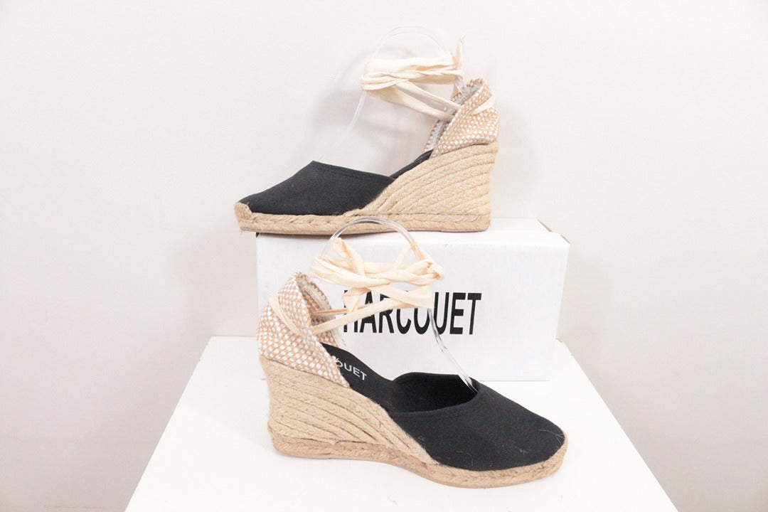Espadrilles compensées Harcouet lacet noir 39 5