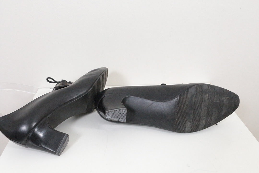 Escarpins noirs Gérard de Paris en cuir talon 5cm taille 36 10