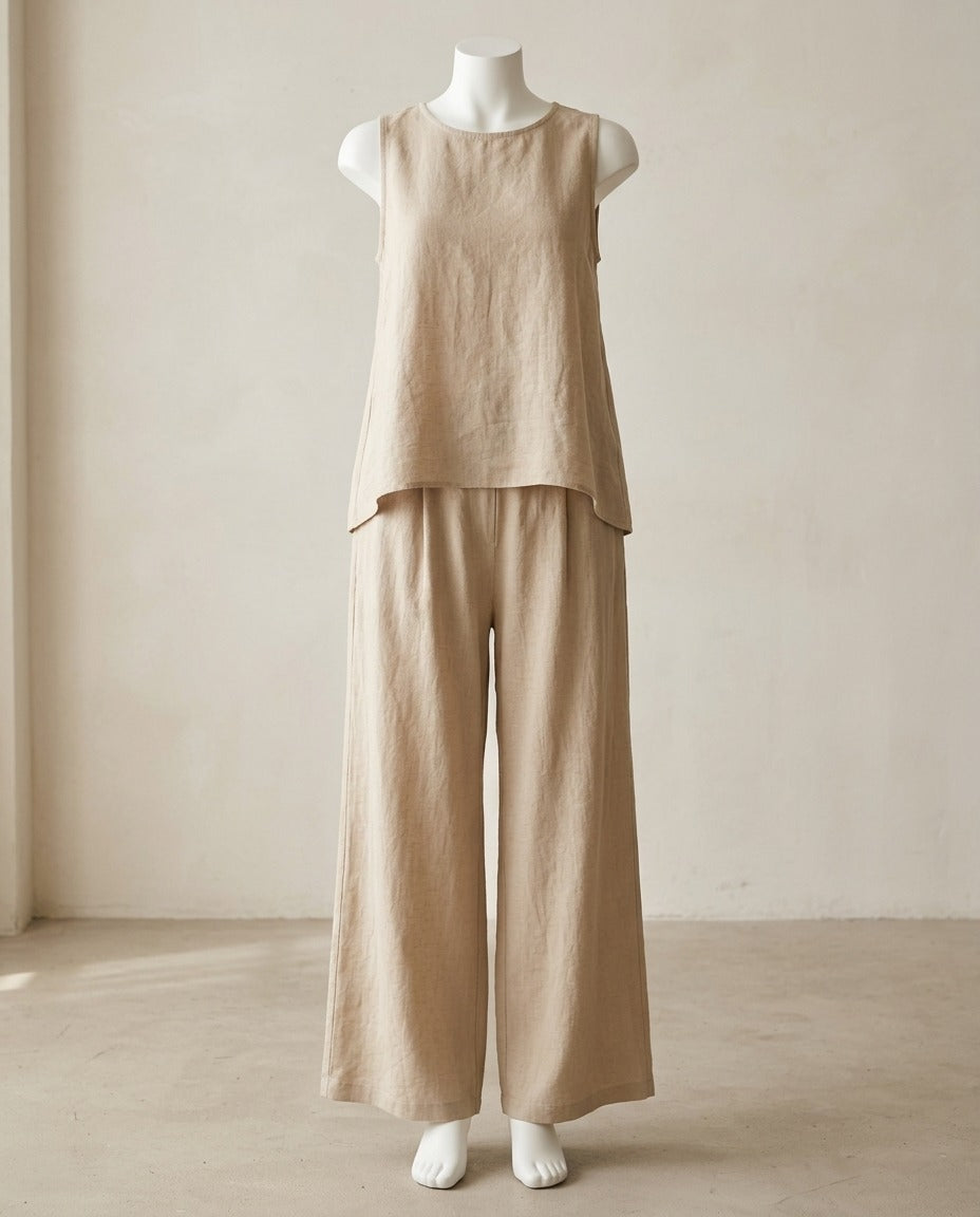 Ensemble débardeur et pantalon large – photo 1 – Frippin'Dealz – photo retouchée par IA