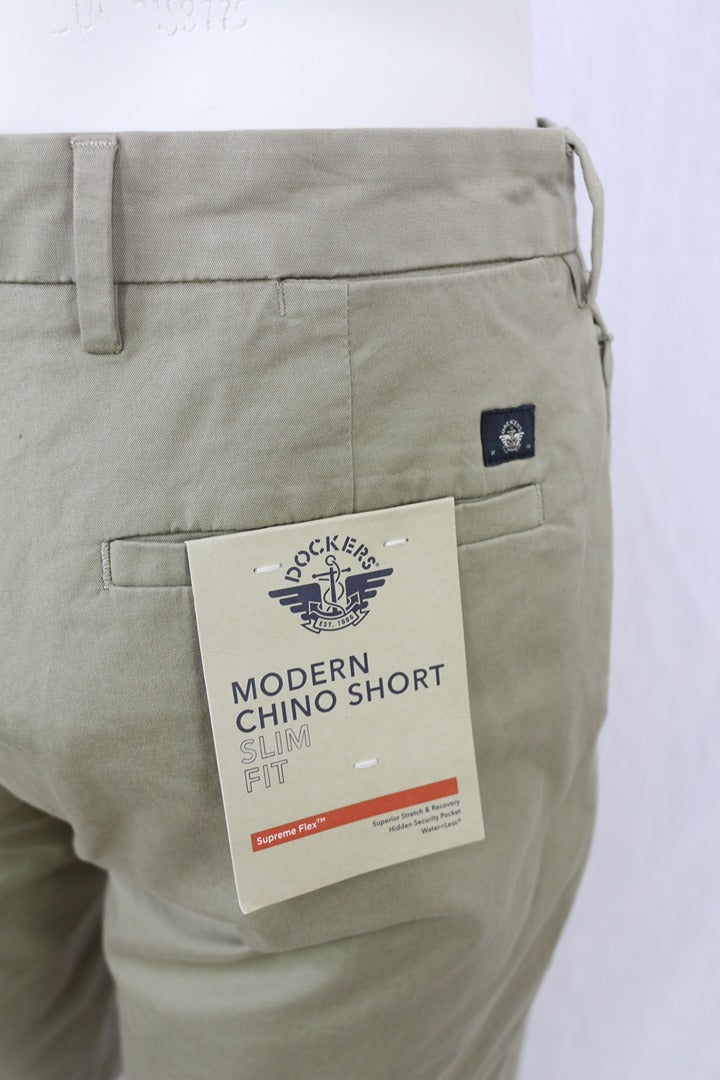 Short chino Dockers en coton kaki taille 32 neuf 8