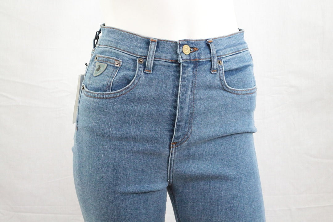 Jean boot cropped Lois bleu taille haute brut vintage 29 4
