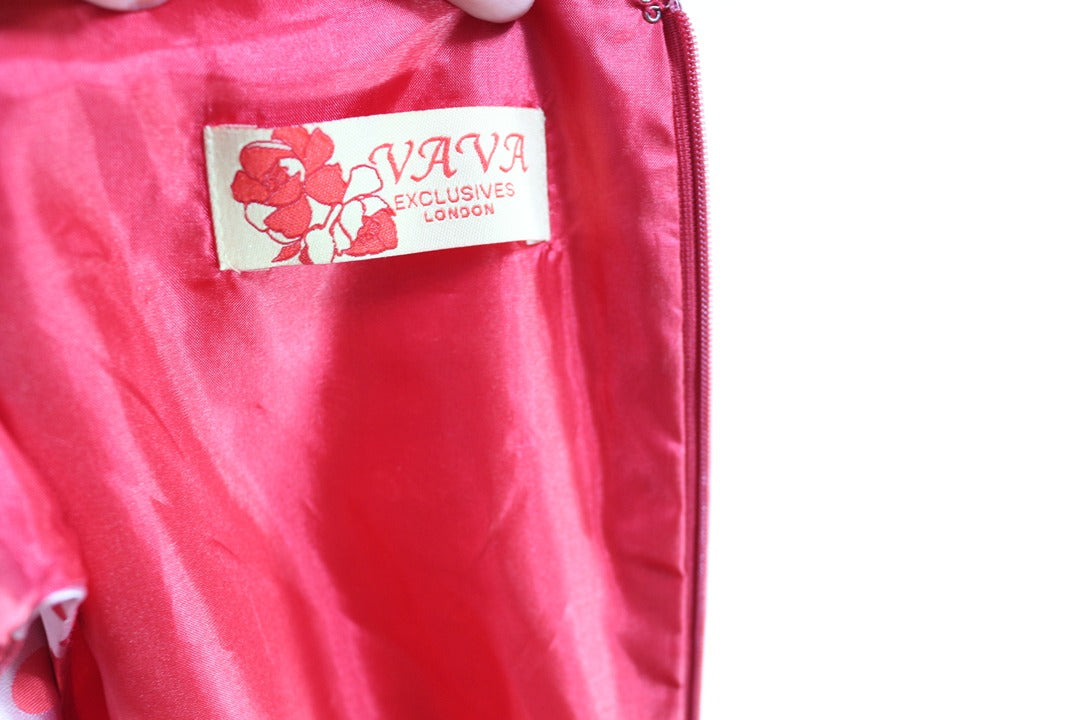 Robe midi Vava Exclusive London rose rouge pois taille Fr 42 10