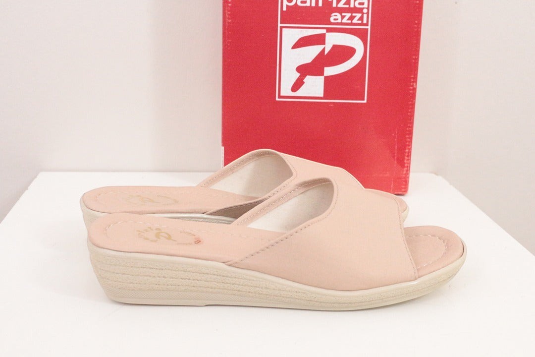 Mules compensées Patrizia Azzi tissu crème 38 très bon état 6