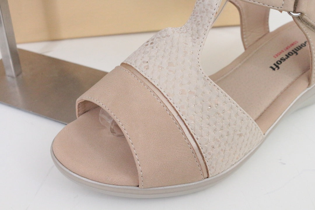 Sandales compensées Comforsoft beige crème taille 39 confort 3