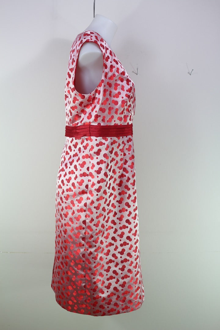 Robe midi Vava Exclusive London rose rouge pois taille Fr 42 6