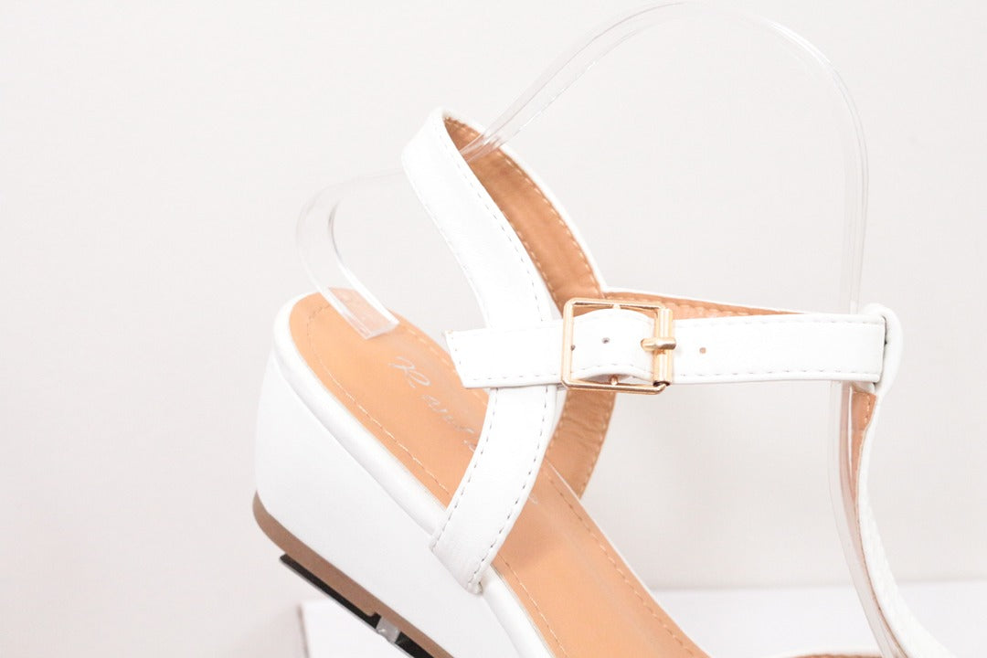 Sandales compensées blanches R and Be taille 41 2