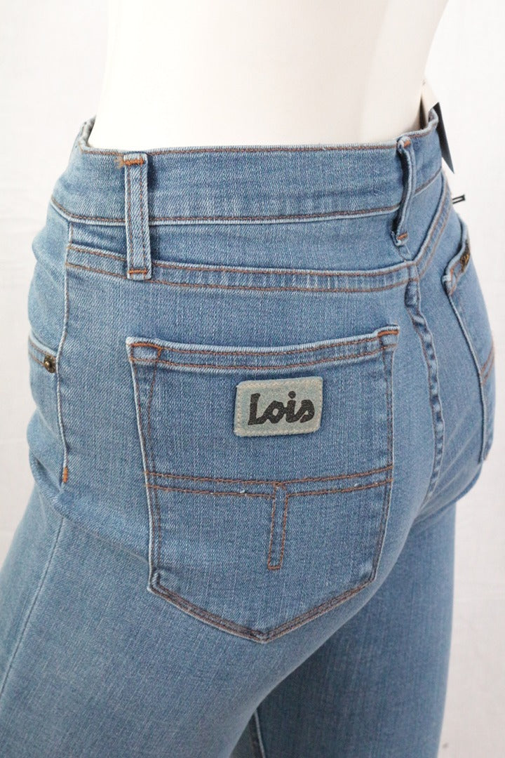 Jean boot cropped Lois bleu taille haute brut vintage 29 10