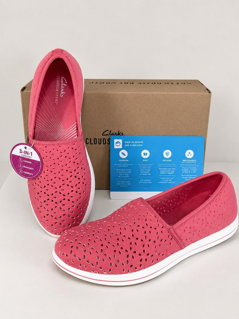 Baskets slip on Clarks Cloudsteppers rose 38.5 neuve 7