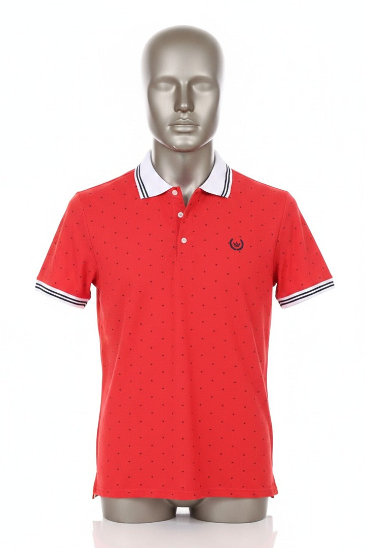 Polo rouge imprimé Colombo neuf avec étiquette M