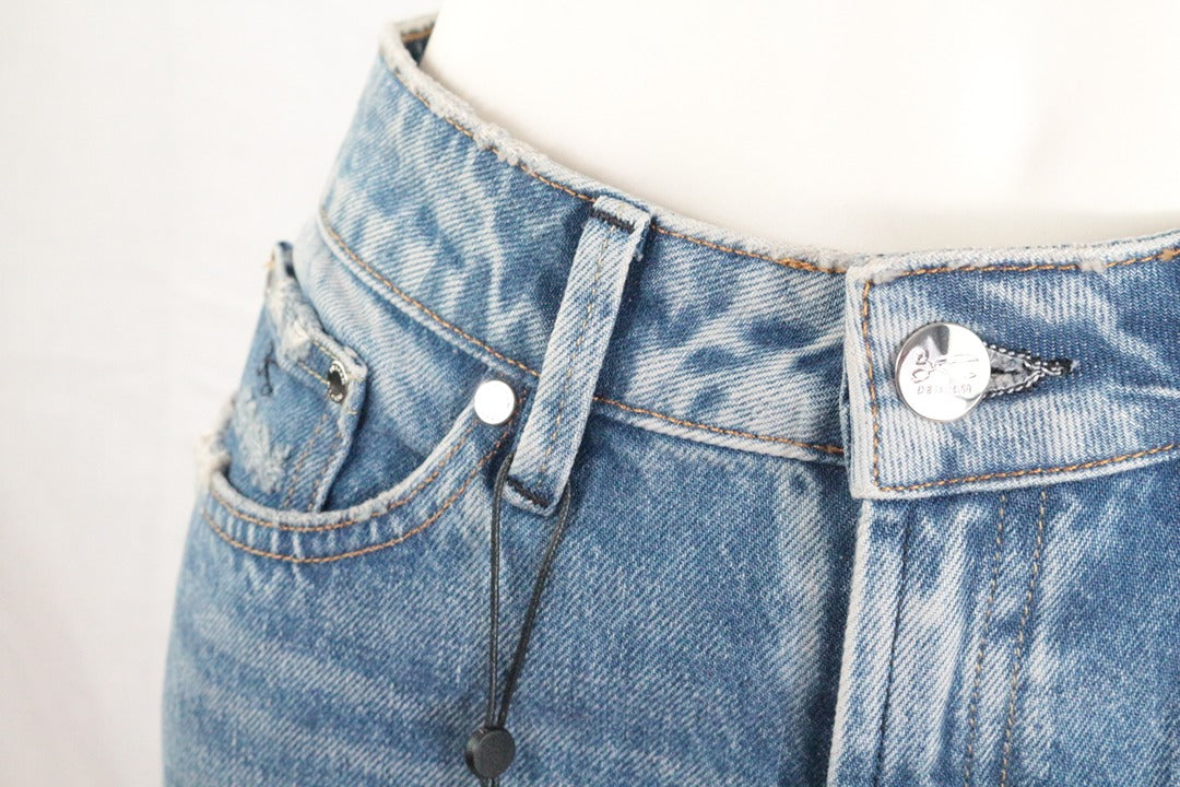 Jean Denham Heidi high rise straight fit bleu clair taille 30 Neuf avec étiquette vintage 90s 5