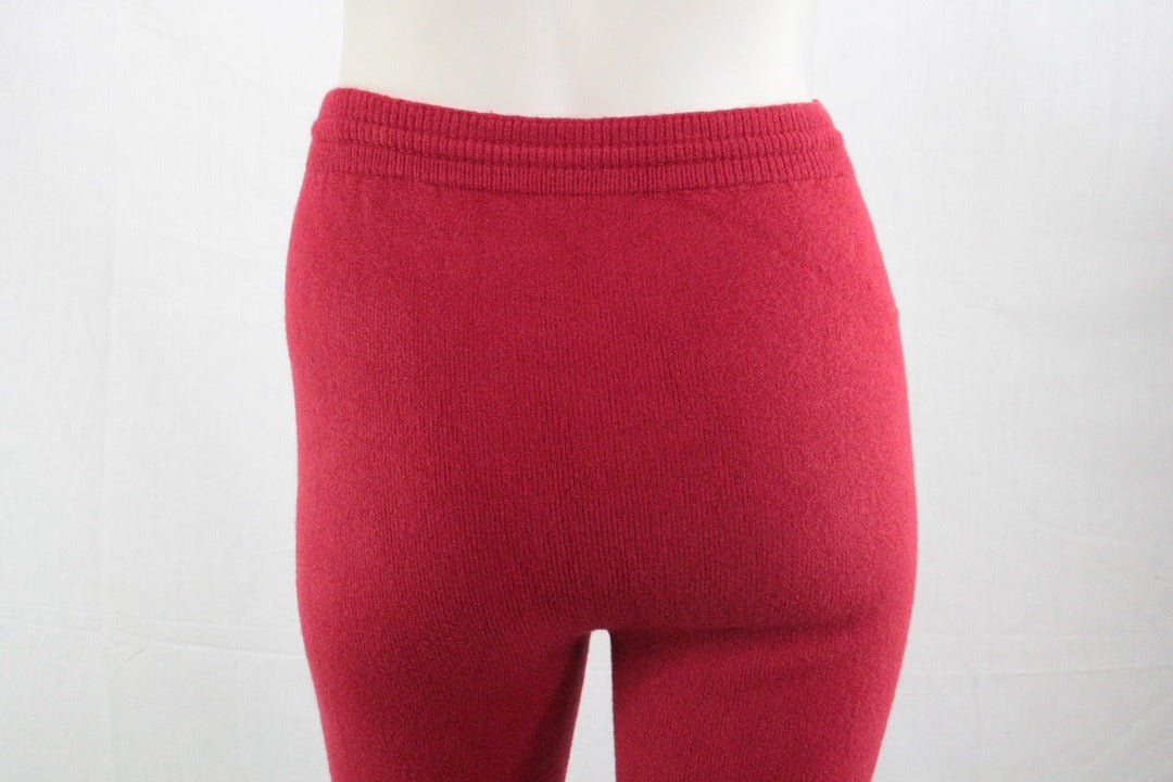 Pantalon Large Made In Italy Rouge M Old Money 5