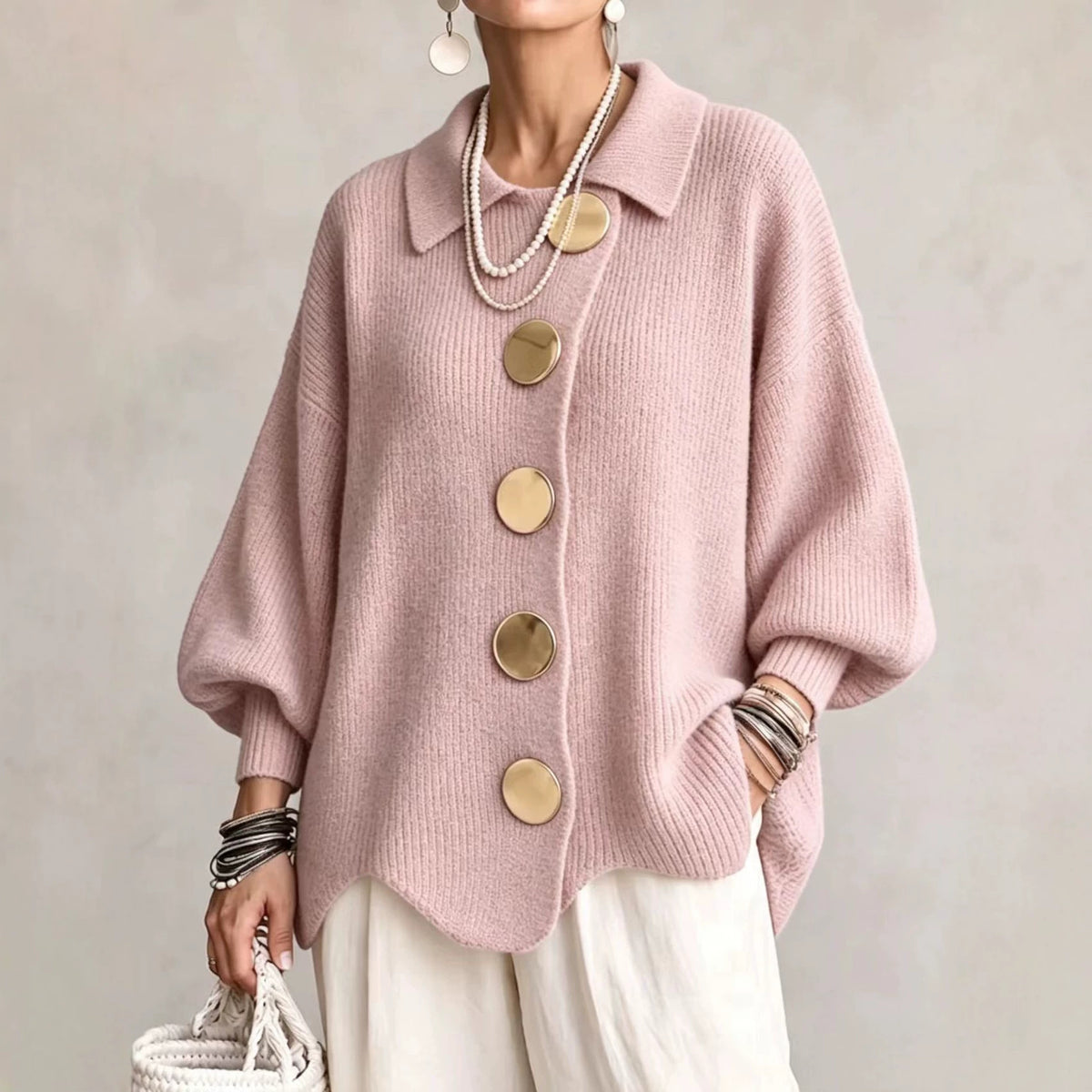 Gilet en maille boutonné col à revers – photo 8 – Frippin'Dealz