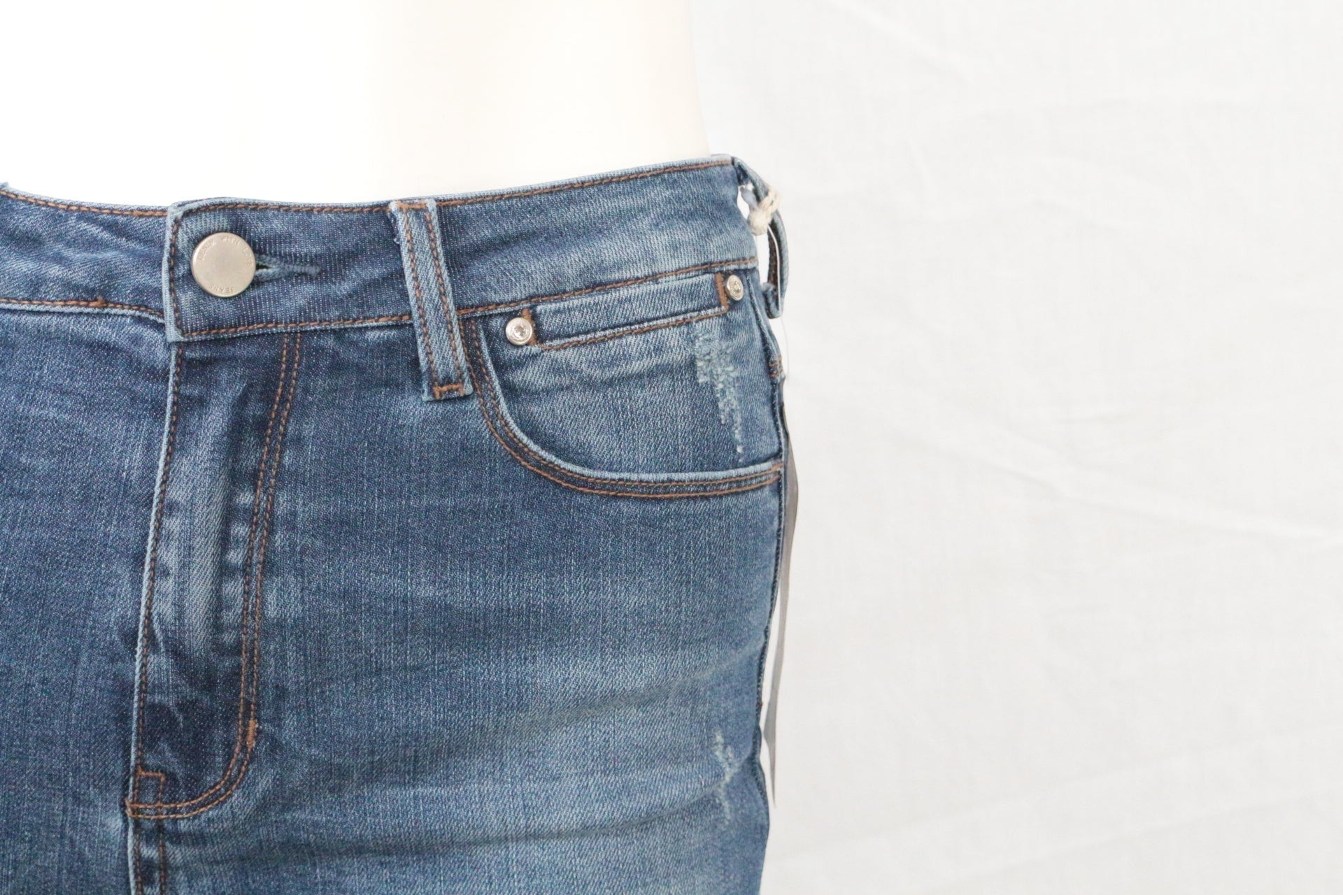 Jean Skinny Bleu Clair Archive Fashion Prototype Sample Denim Stretch Femme Y2K 3