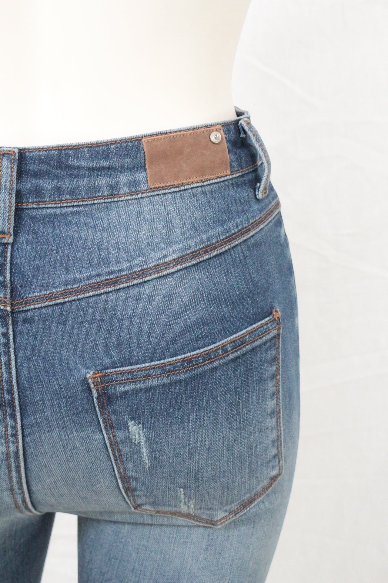 Jean Skinny Bleu Clair Archive Fashion Prototype Sample Denim Stretch Femme Y2K 5
